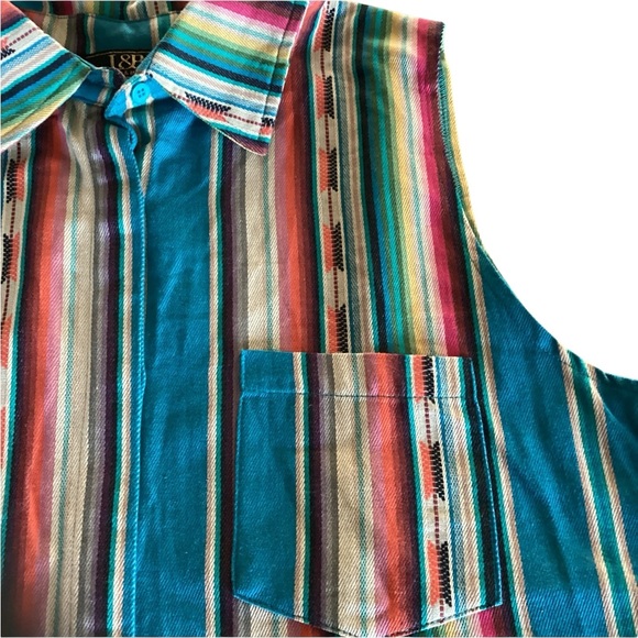 Lucky & Blessed Sleeveless Western Button Down Shirt Women’s Size XL Top - Picture 4 of 13